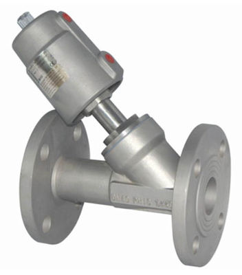 Type valve pneumatique de l'acier inoxydable Y de bride de Seat d'angle